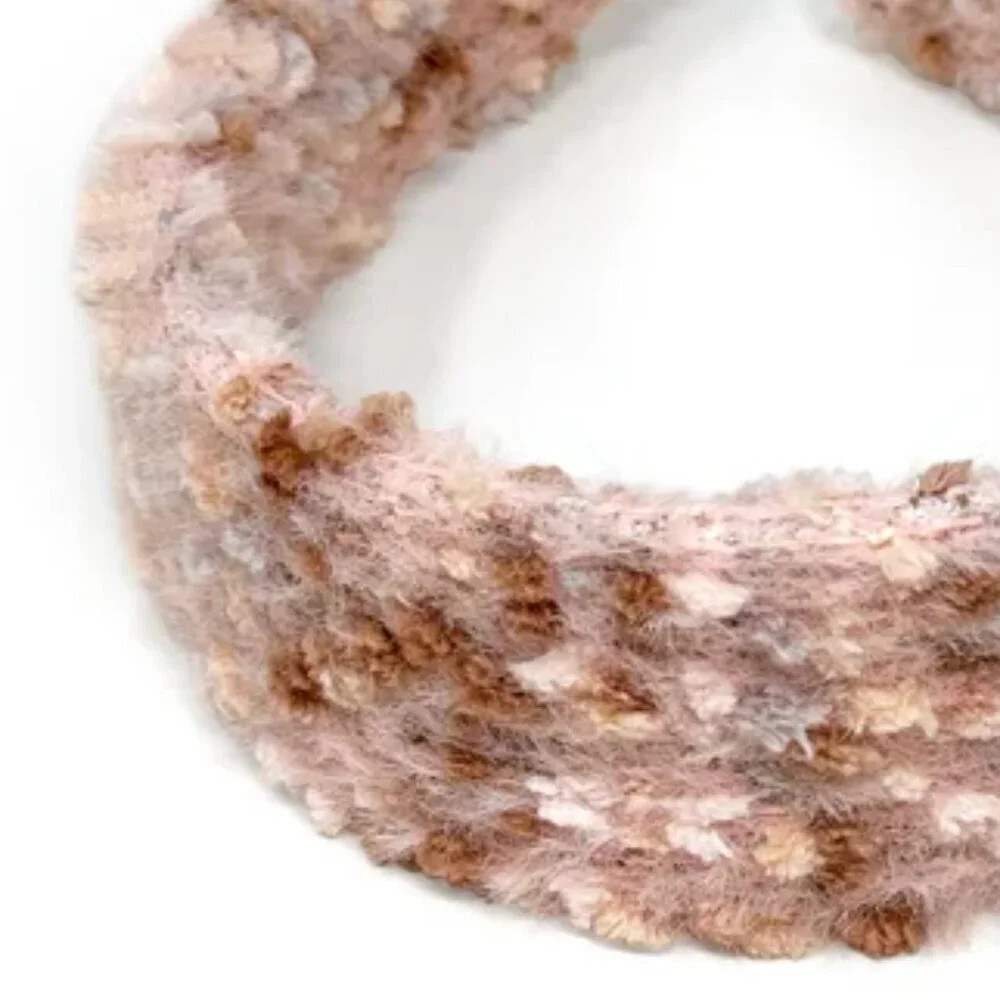 NWOT Faye Fuzzy Pom Textured Pink Headband